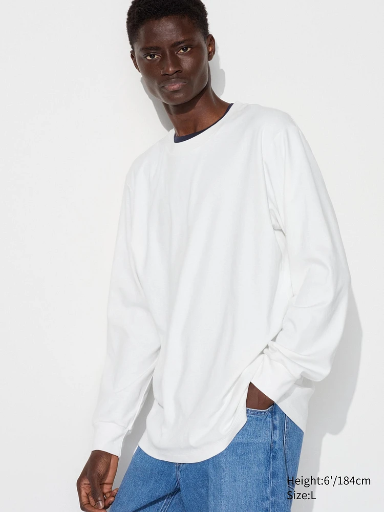 Brushed Cotton T-Shirt | Long Sleeve