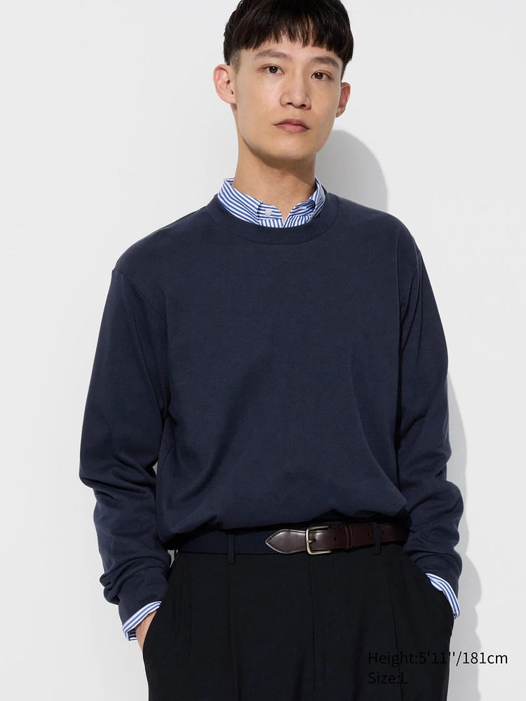 Brushed Cotton T-Shirt | Long Sleeve