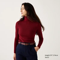 Merino Ribbed Turtleneck Sweater