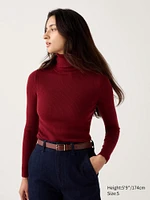 Merino Ribbed Sweater | Turtleneck