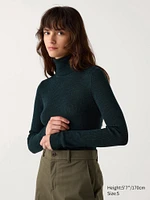 Merino Ribbed Sweater | Turtleneck