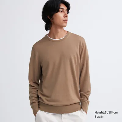 Extra Fine Merino Crew Neck Long-Sleeve Sweater