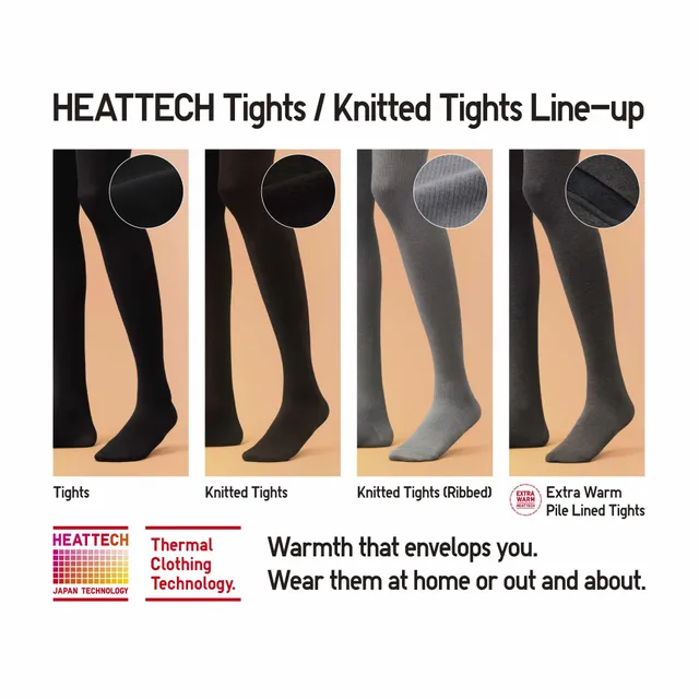 Uniqlo Men's Heat Tech Thermal Tights (09Black- Medium) 