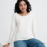 HEATTECH Cotton Scoop Neck Long-Sleeve T-Shirt (Extra Warm)