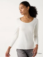 HEATTECH Cotton T-Shirt | Extra Warm Scoop Neck