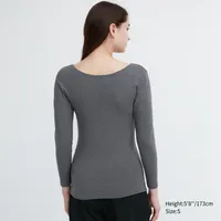 HEATTECH Cotton T-Shirt | Extra Warm Scoop Neck