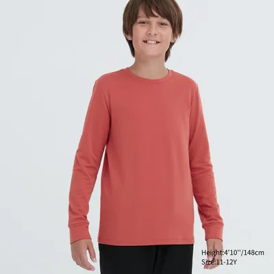 HEATTECH Cotton Crew Neck Long-Sleeve T-Shirt (Extra Warm)