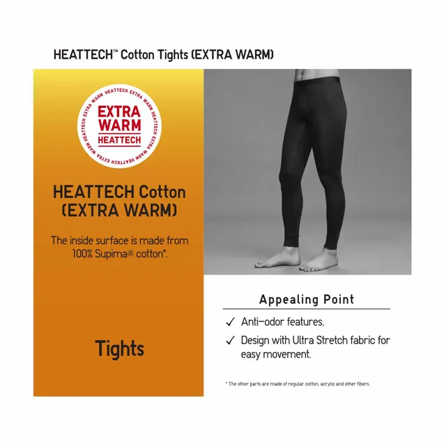 HEATTECH Ribbed Knitted Thermal Tights