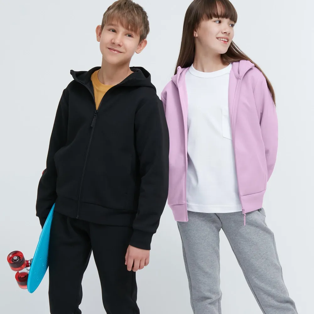 UNIQLO Dry Stretch Sweat Long Sleeve Full-Zip Hoodie