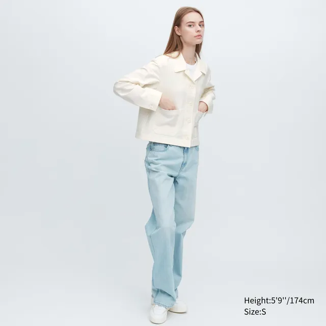 Women's Jersey Relaxed Jacket | Off White | Medium | Uniqlo US