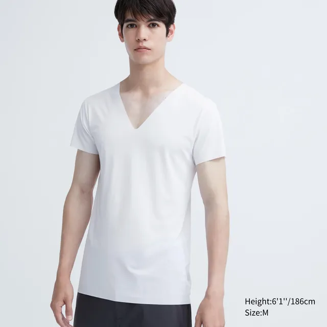 Cheap UNIQLO JAPAN Airism V neck T short sleeve