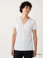 AIRism Mesh Anti-Odor T-Shirt | V-Neck