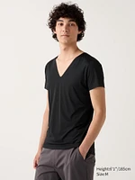 AIRism Mesh Anti-Odor T-Shirt | V-Neck