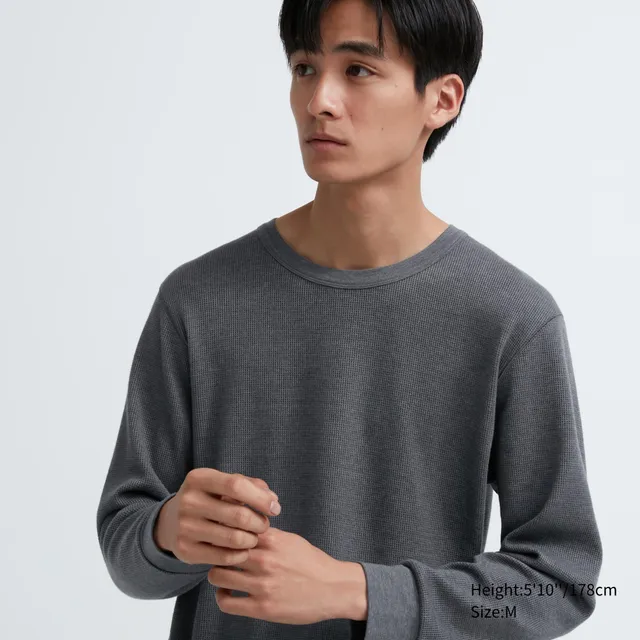 HEATTECH COTTON WAFFLE CREWNECK T-SHIRT (EXTRA WARM)