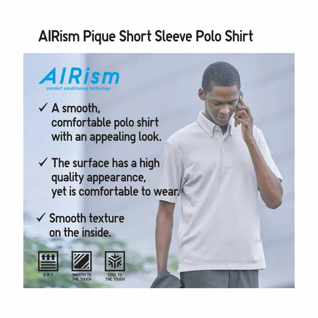 Dry Pique Striped Short-Sleeve Polo Shirt