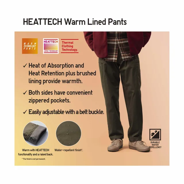 Uniqlo heattech warm lined pants  Uniqlo heattech, Pant shopping, Heattech