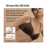 Women's Wireless Bra 3D Hold  UNIQLO's patented elastic cups