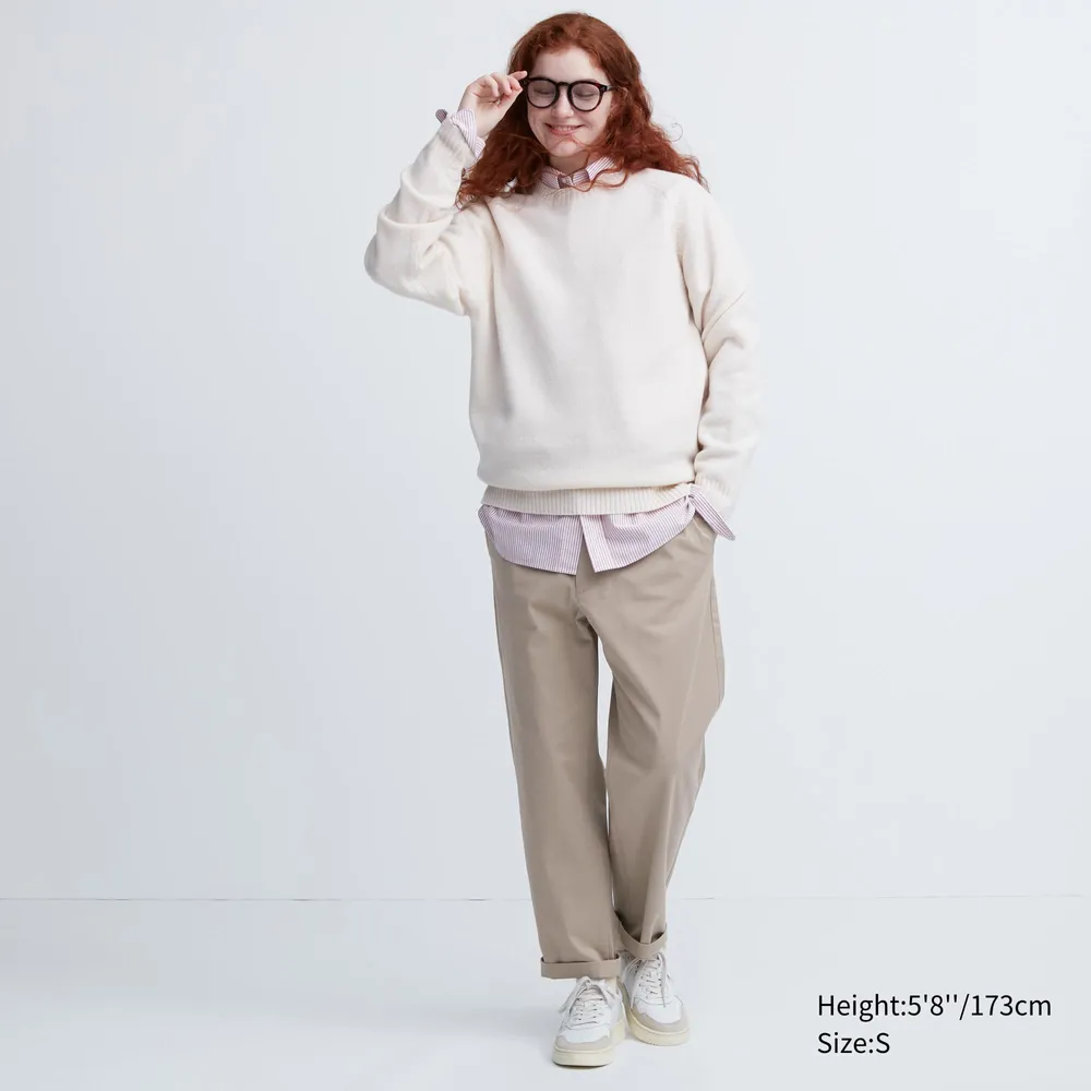 Cotton Relaxed Ankle Pants