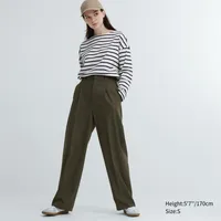 Wide-Fit Pleated Pants