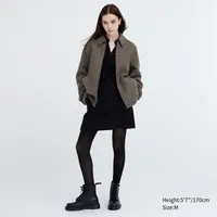 Single Collar Short Blouson (Houndstooth)