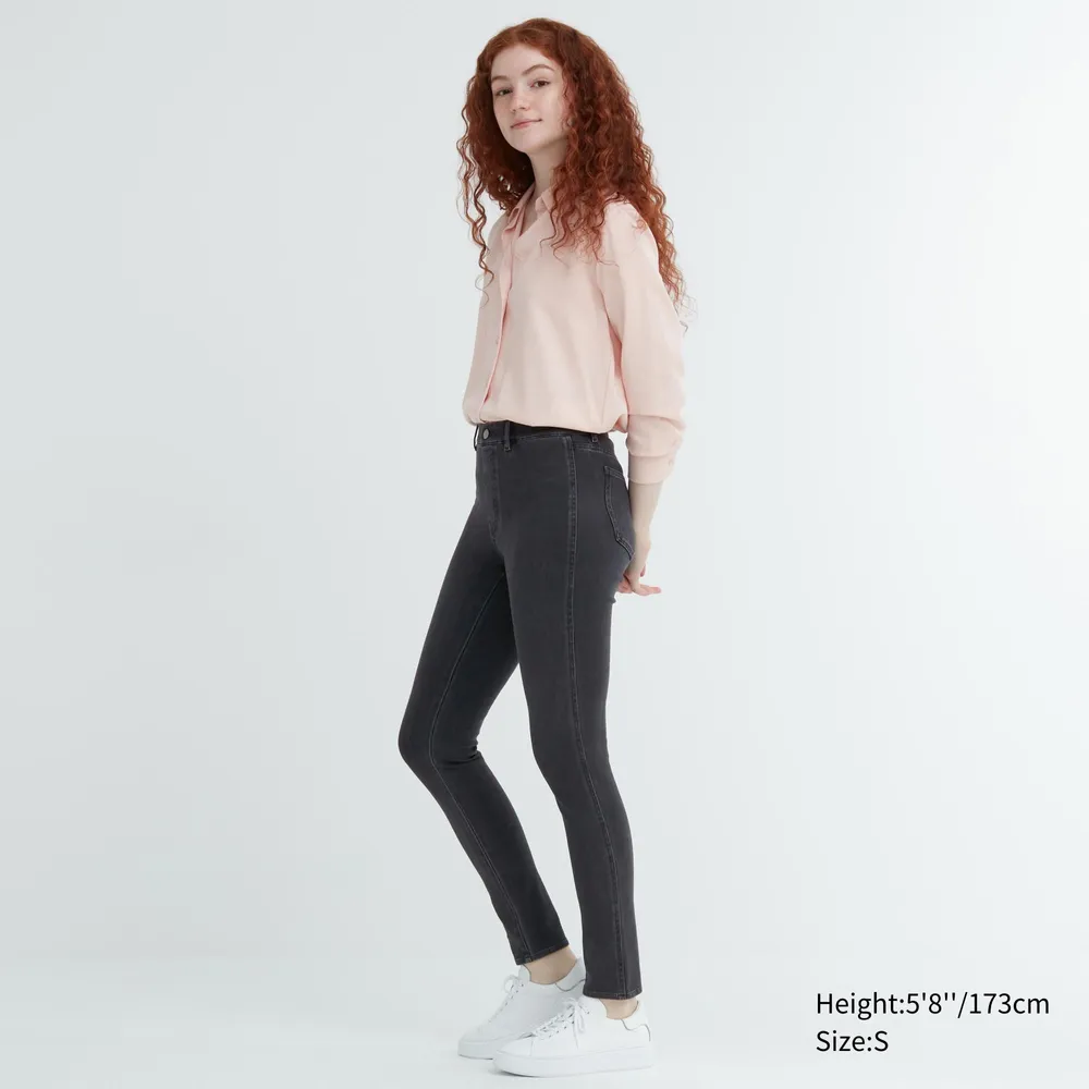 Uniqlo black stretch jeans denim cotton skinny leggings / jeggings