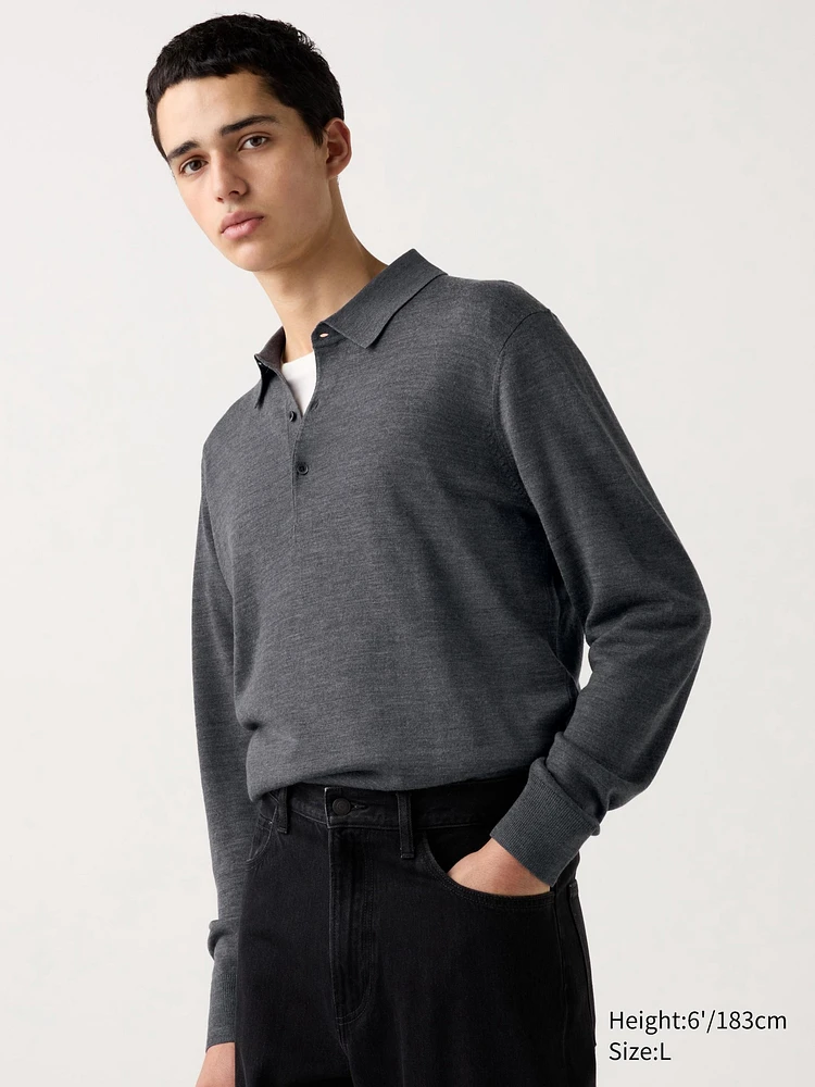 Merino Polo Shirt | Long Sleeve