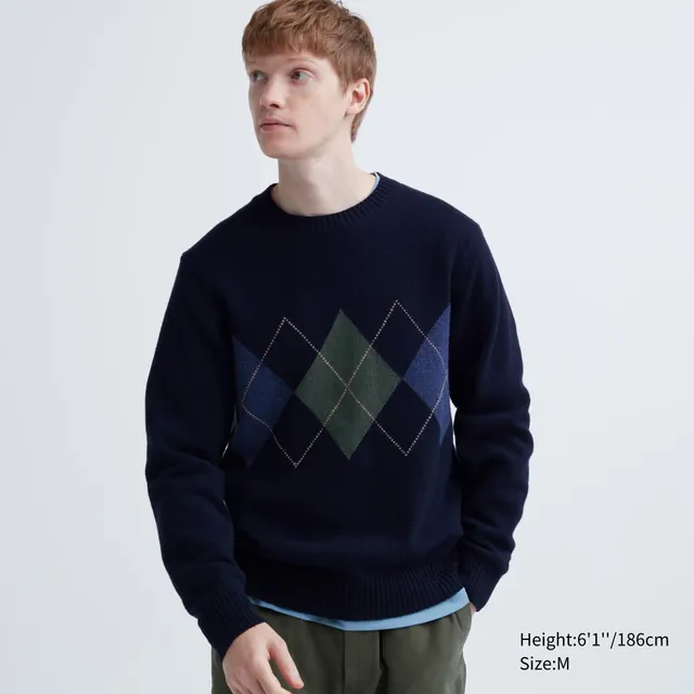 MEN'S PREMIUM LAMBSWOOL LONG SLEEVE CREW NECK SWEATER