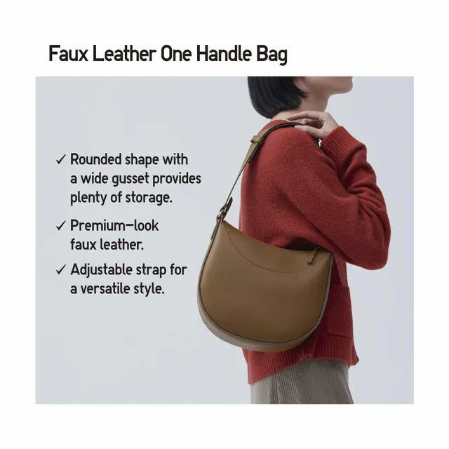 Faux Leather One Handle Bag