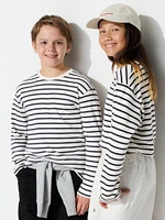 Soft Brushed Striped T-Shirt | Long Sleeve