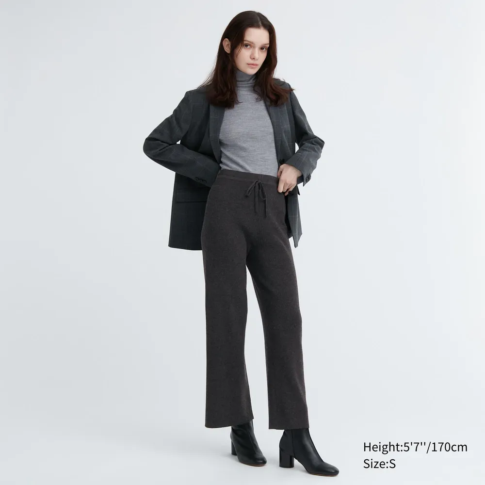 UNIQLO Washable Knit Ribbed Trousers