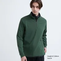 UNIQLO Smooth Fleece Half-Zip Long-Sleeve T-Shirt