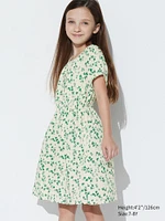 Printed Short Sleeve Dress | Flower