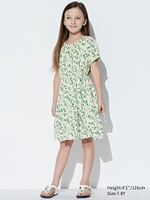 Printed Short Sleeve Dress | Flower