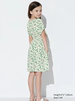 Printed Short Sleeve Dress | Flower