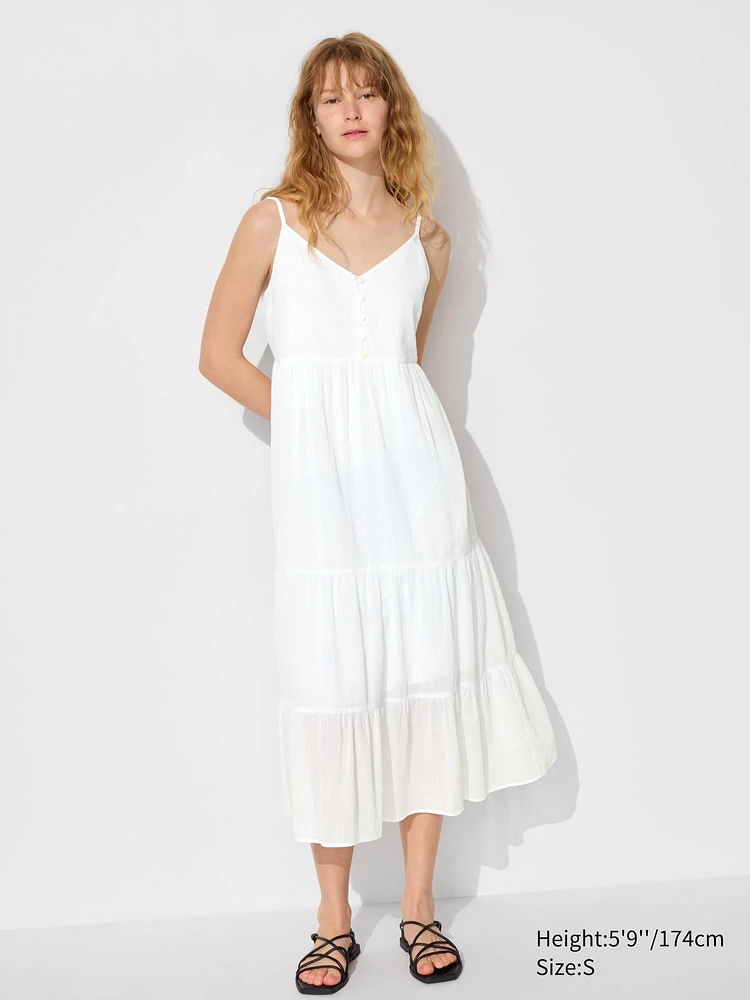 Crinkle Cotton Camisole Dress