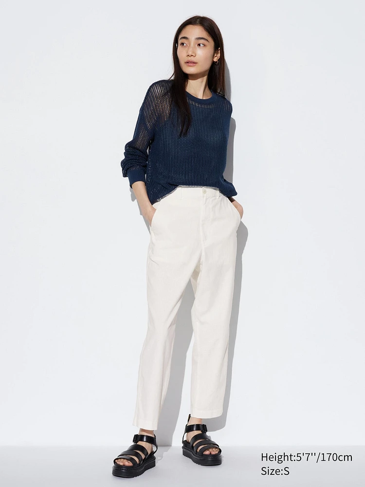 Linen Cotton Tapered Pants