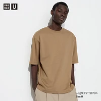 AIRism Cotton Oversized Crew Neck T-Shirt | Half-Sleeve