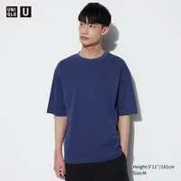 U AIRism Cotton Oversized Crew Neck Half-Sleeve T-Shirt