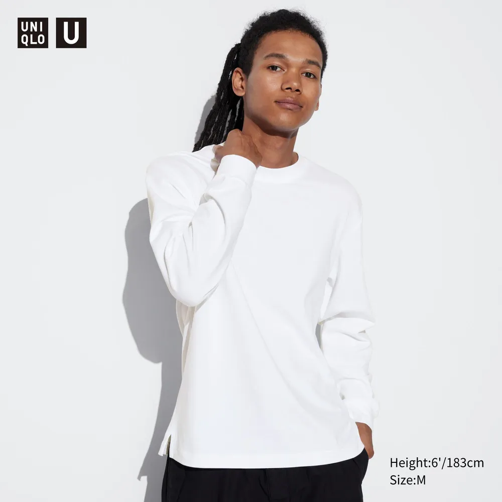 AIRism Cotton Crew Neck T-Shirt | Long-Sleeve