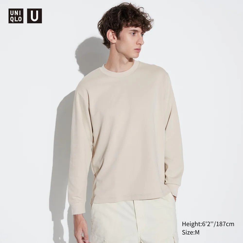 AIRism Cotton Crew Neck T-Shirt | Long-Sleeve