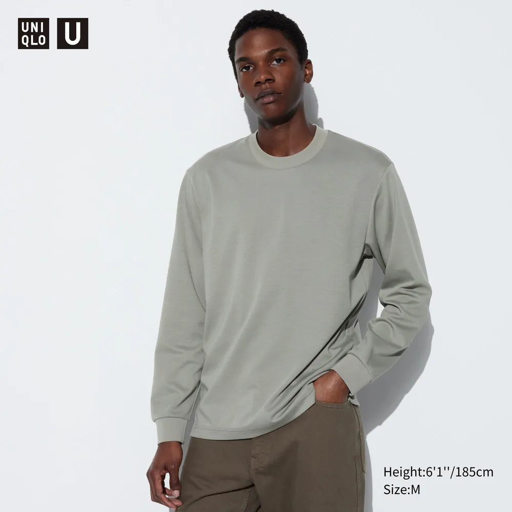 AIRism Cotton Crew Neck T-Shirt | Long-Sleeve