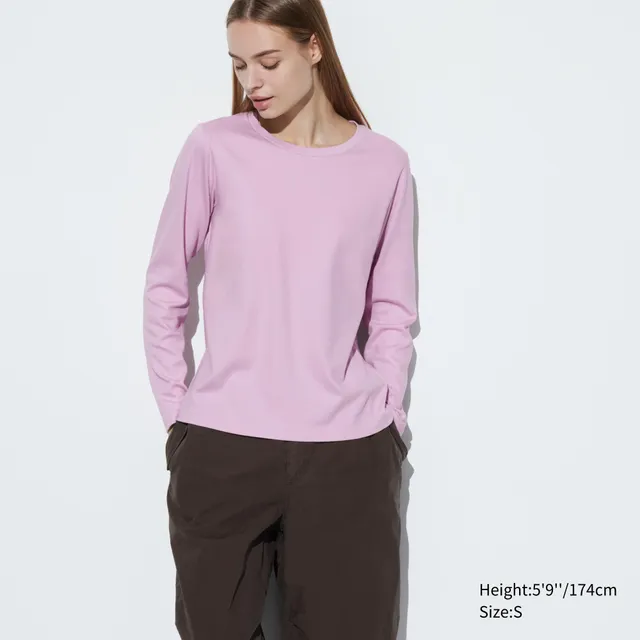 UNIQLO Smooth Stretch Cotton Turtleneck Long-Sleeve T-Shirt