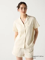 AIRism Cotton Short-Sleeve Pajamas