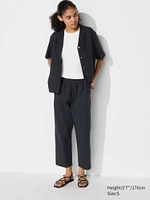 Cotton Relaxed Ankle Pants