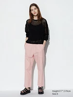 Cotton Relaxed Ankle Pants