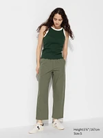 Cotton Relaxed Ankle Pants