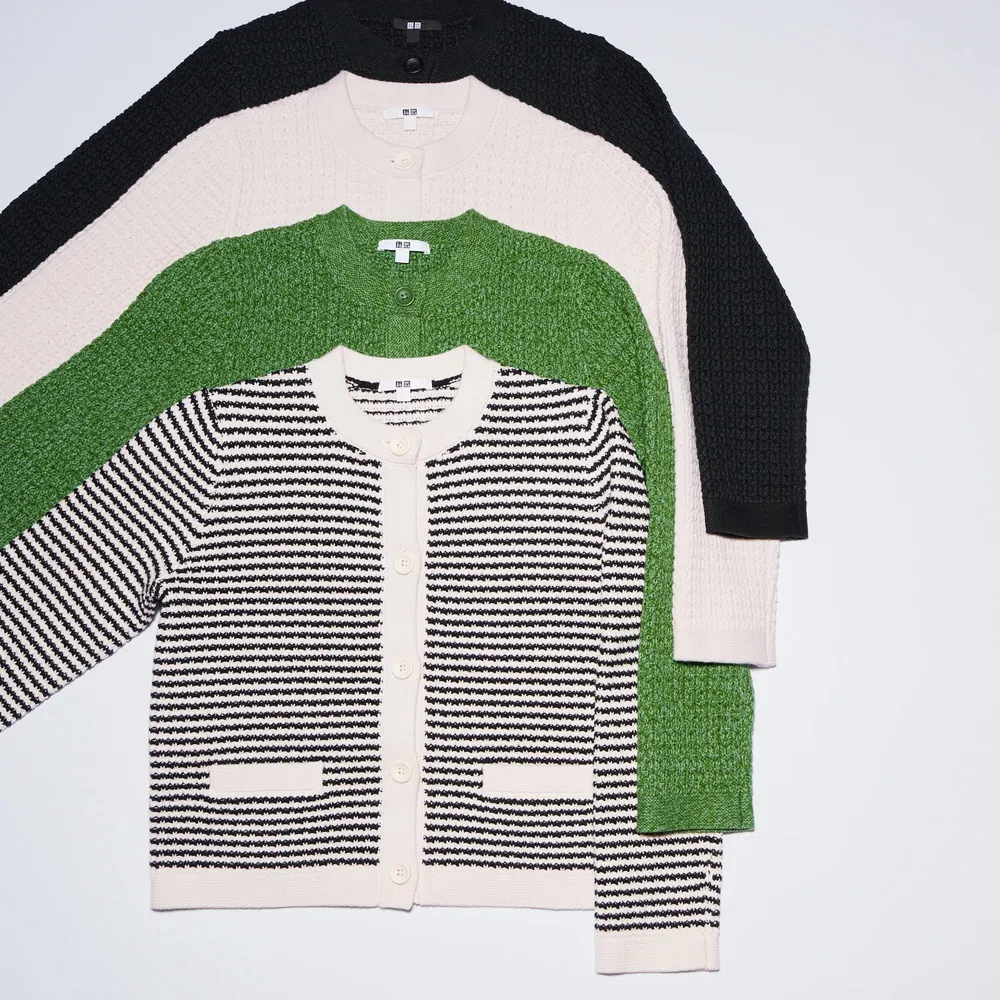 Knitted Striped Short Jacket