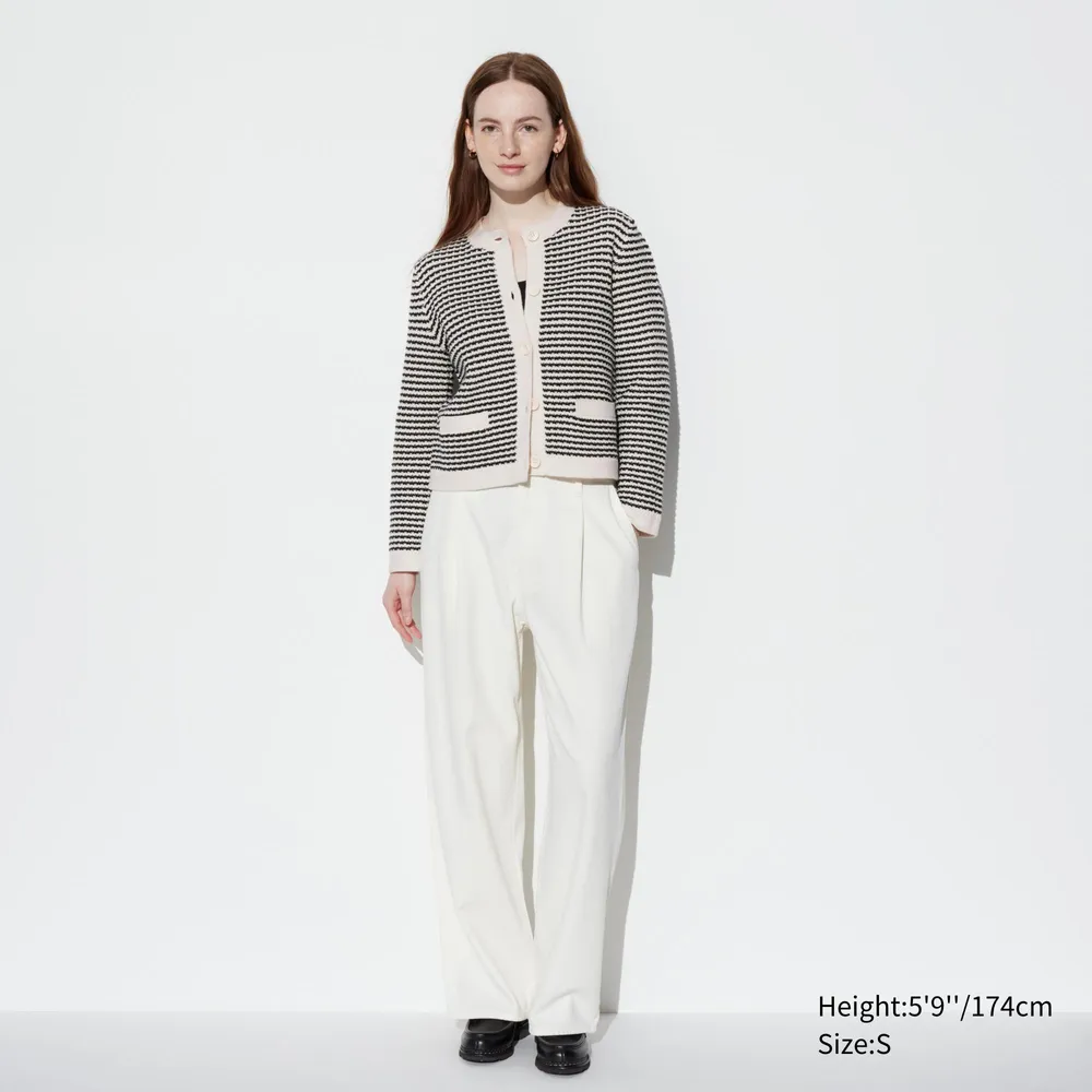 Knitted Striped Short Jacket