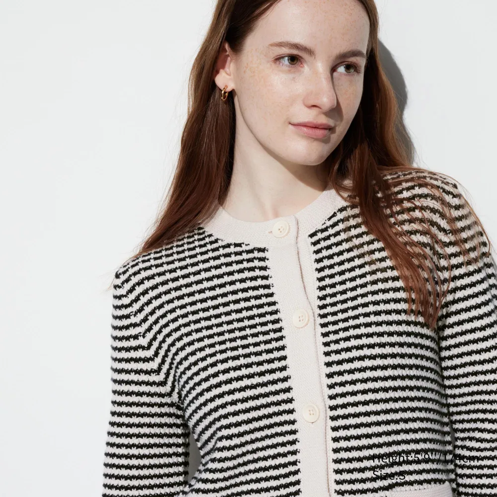 Knitted Striped Short Jacket