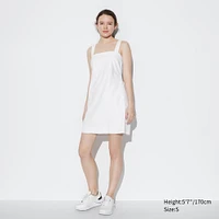 Linen Blend Sleeveless Mini Dress